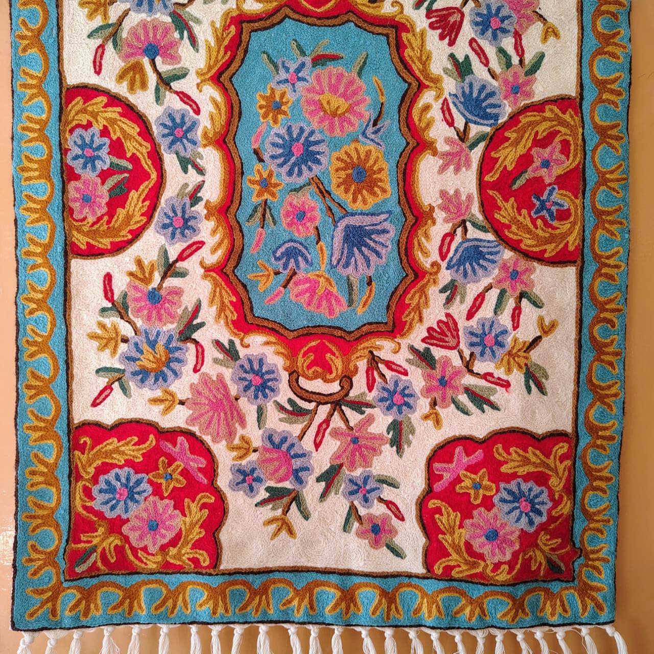 Handcrafted Aari Embroidered Wall Hanging